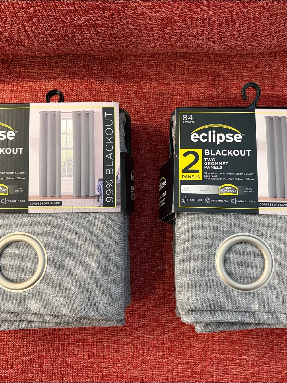 Eclipse Black Grommet Curtain Panels (2-Pack)
